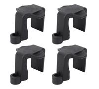 CCYLEZ Clips para Parachoques de Barcos, Tacos de Nailon Duraderos para Reposicionamiento Rápido para Barcos Pontón con Rieles Cuadrados de 1 a 1,25 Pulgadas, Paquete de 4 (Black)