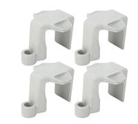 CCYLEZ Clips para Parachoques de Barcos, Tacos de Nailon Duraderos para Reposicionamiento Rápido para Barcos Pontón con Rieles Cuadrados de 1 a 1,25 Pulgadas, Paquete de 4 (Gray)