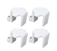 CCYLEZ Clips para Parachoques de Barcos, Tacos de Nailon Duraderos para Reposicionamiento Rápido para Barcos Pontón con Rieles Cuadrados de 1 a 1,25 Pulgadas, Paquete de 4 (White)