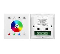 CCYLEZ Controlador de Panel Táctil LED con Función de Atenuación (WHITE) | Material ABS, diseño táctil capacitivo, tamaño compacto, fácil instalación, compatible con tiras de LED