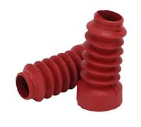 CCYLEZ Cubierta Antipolvo para Amortiguador, Protección de Horquilla Delantera de Goma Duradera para DIO 18/27/28/34/35, 2 uds. (rojo)