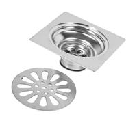 CCYLEZ Cubierta Gruesa de Drenaje de Piso de Acero Inoxidable para Ducha y Baño - Diseño Antiolor, Tecnología de Drenaje Rápido, Fácil Limpieza - Unidad Cuadrada de 5" (Estilo 3)