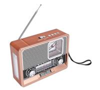 CCYLEZ Radio Solar Retro, Radio Portátil Am FM SW con Altavoz Bluetooth, Ranura para Tarjeta SD USB, Linterna y Panel Solar, con Batería Recargable, para Camping, Cocina, Regalos Al