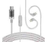 CCZ C03 - Cable de auriculares USB-C con conector de 4 N OFC, pines TFZ, 120 cm de longitud y chip DAC compatible con monitores intraurales como KBEAR KS1, KS2, KS10, CCZ Melody, DC01 PRO, DC02, DC03.