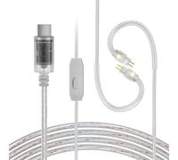 CCZ C03 - Cable de auriculares USB-C con conector OFC 4N chapado en plata de 2 pines de 120 cm de longitud, cable tipo C para monitores intrauditivos como KZ ZST / ZS10 PRO / AS16 PRO/EDX PRO/CCZ