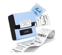 CCZRD Impresora De Etiquetas Código Barras, Térmica Bluetooth 3 Pulgadas For Uso Doméstico Y Empresarial, Compatible con Teléfono PC Impresión Rápida Nítida Cada Etiqueta(Blue)