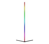 CCZRD Lámpara Pie Lámpara LED RGB De 140cm For Suelo, Luces Pie Esquina Interiores Modernas Regulables, Dormitorio, Iluminación Ambiente, Luz Decorativa Combina Cualquier Estilo Interior(Black LED)