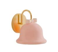 CCZRD Lámparas De Pared For Dormitorio Princesas, Bonitas Con Forma Campana Y Lazo Blanco, Arte Moderno, Románticas Cálidas, Luces LED For Niñas Habitaciones Infantiles(3 color temperature,C)