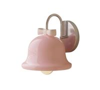 CCZRD Lámparas De Pared For Dormitorio Princesas, Bonitas Con Forma Campana Y Lazo Blanco, Arte Moderno, Románticas Cálidas, Luces LED For Niñas Habitaciones Infantiles(3 color temperature,D)