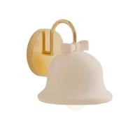 CCZRD Lámparas De Pared For Dormitorio Princesas, Bonitas Con Forma Campana Y Lazo Blanco, Arte Moderno, Románticas Cálidas, Luces LED For Niñas Habitaciones Infantiles(3 color temperature,A)