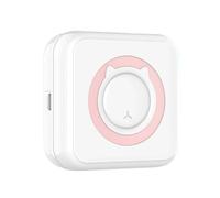 CCZRD Mini Impresora Térmica Portátil, Inalámbrica, BT, 203dpi, Etiqueta De Foto, Impresión Preguntas Incorrectas con Cable USB Impresión Rápida Nítida Cada Etiqueta(Pink)