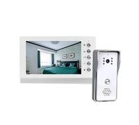 CCZRD Sistema Video del Intercomunicador Timbre Teléfono De La Puerta 7 Pulgadas con Prenda Impermeable Charla Desbloqueo Cámara Gama de Entornos Domésticos(Set 2)