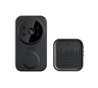 CCZRD Tuya Popular M8 Timbre Inalámbrico Cámara 1080 HD Informe Ring Chime WiFi Video De Intercomunicación Inteligente Gama de Entornos Domésticos(Black)