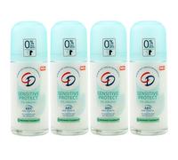 CD Desodorante Roll On Sensitive Protect 4 X 50ml 48H Protección 0% Aluminio