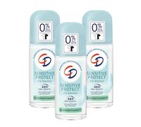 CD Desodorante Roll-on Sensitive Protect de 50 ml, 0% alcohol, 0% aluminio, protección 48 h, 3 unidades