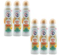 CD Desodorante Spray Happy Day 6 X 150ml 24H Protección - Con Esencial Mandarina