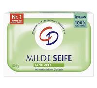 CD Jabón suave de aloe vera, para cara, manos y cuerpo, 100 g | Vegano y sin microplásticos, incluso para pieles sensibles.