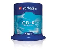 CD-R 700MB 52x, tarrina de 100 Unidades, grabación de Audio y Datos, Ideal para Almacenamiento y distribución de Archivos.