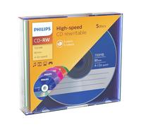 PHILIPS CD-RW 80MIN 700MB 4-12x SL COLOUR (5)