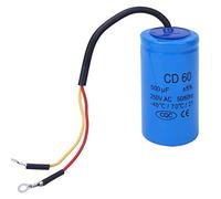 CD60 250VAC 500uf Condensador de motor práctico Accesorios para condensadores de conmutación de componentes electrónicos a prueba de explosiones -40 ° C/70 ° C/21 para electrodomésticos