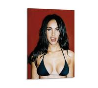 CDAXHOZ Megan Fox - Póster de pared para hotel, decoración de sala de estar, dormitorio, baño, bar, mostrador, póster de 30 x 45 cm, estilo marco