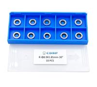 CDBP Ci5-insertos de carburo redondos de 8.9mm, cuchillas de repuesto aptas para torno de bricolaje, herramienta de torneado de madera, 10 piezas