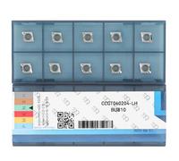 CDBP Insertos de carburo para aluminio CCGT21.51 / CCGT060204-LH para tornear insertos de aluminio de carburo de corte de metal 10PCS (CCGT060204-LH)
