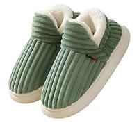 cdbsdvico Zapatillas Mujer Invierno, Calzado, Zapatillas cálidas y acogedoras en forma de nube para hombre y mujer, Zapatillas antideslizantes para interior y exterior, verde, 39 EU