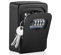 CDC DIGI Caja de seguridad de combinación de 4 dígitos, para montar en la pared, aprobada por la policía, caja de seguridad para llaves, exterior, impermeable, para el hogar, garaje, oficina, escuela