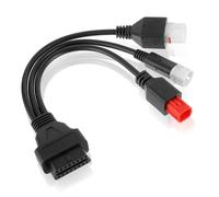 CDDCWZ Cable Adaptador para Motocicleta, Cable Adaptador OBD2 de 3, 4 y 6 Pines para Motocicletas Yamaha Euro 5 y Honda Yamaha Euro 6 X-MAX T Racer (Cable OBD-II, Conector 3 en 1)