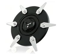 cddcwz Disco de corte + 6 cuchillas de acero inoxidable | Compatible con el robot cortacésped Bosch Indego XS300 S350 S400 S500 M700 S+350 S+400 S+500 M+700 (Negro)