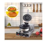 CDDUOLA Máquina para hacer gofres para hamburguesas, prensa para sándwiches de helados para uso privado y comercial, temperatura ajustable, revestimiento antiadherente, calefacción por ambos lados