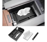 CDEFG Bandeja organizadora de consola central compatible con Toyota Sienna 2021-2024 con ranura para pañuelos, organizador de consola central Sienna 2024, caja de almacenamiento con compartimento para