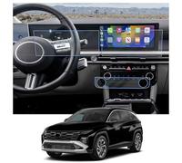 CDEFG Compatible con 2025 2026 Facelift Hyundai Tucson NX4 Navigation Protector de Pantalla + Aire Acondicionado + Panel de Instrumentos Resistente a los arañazos 12,3 pulgadas GPS Nano Protector de