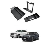 CDEFG Compatible con BMW X3 G45 2025 2026 Facelift Consola Central Organizador Almacenamiento Auto Center Console X3 G45 2025 Accesorios [3 unidades]