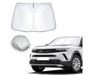 CDEFG Compatible con Opel Mokka B/Mokka-e EV 2021-2024 2025 Parasol Coche Delantero Parabrisas Protector Plegable con Gran Pantalla Anti UV Rayos Mejor Fresco-Parasol Accesorios