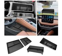 CDEFG Compatible con Skoda Enyaq iV 2021-2024 2025 Consola Central Organizador Caja de Almacenamiento Guantera Almacenamiento Auto Center Console Tray Enyaq iV 80 Accesorios (Organizador 4 Piezas)