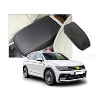 CDEFG Compatible con VW Tiguan 2 mk2 2016-2022 2023 / Seat Tarraco FR Funda Reposabrazos Coche Cubierta Protectora Caja Apoyabrazos Consola Central Tapa R Line Tarraco Accesorios (Línea Beige)