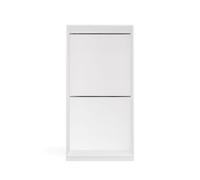 CDF Armario de 100 cm, Blanco, con 2 Barras para Colgar Ropa - Armario Abierto, ropero sin Puertas, Sistema de estanterías para Dormitorio, vestidor, Armario Modular, 100x50x200 cm