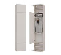 CDF Armario de recibidor con 1 Puerta para Zapatos y Chaquetas, con Barra para Colgar Ropa - Armario de recibidor Moderno con armarios Superiores e Inferiores para Oficina, - 238 cm, Color Cachemir