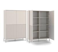 CDF Armario moderno Kamaro 4DK | color: cachemira (beige) | armario para documentos, objetos pequeños | ideal para salón, dormitorio, habitación infantil y oficina | fácil montaje