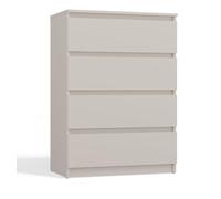 CDF Cómoda 4 Cajones Cajonera Dormitorios Comoda Moderna de Dormitorio Cómoda de Noche Armario de Almacenamiento, Mueble para Ropa - Placa laminada 16 mm Cachemira 40x70x97 cm