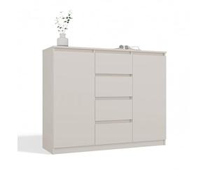 CDF Cómoda con 2 Puertas y 4 Cajones Mueble de Almacenaje para Salón y Dormitorio Aparador Moderno 120 x 40 x 97 cm - Cachemira