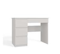 CDF Escritorio 4 Cajones Mesa de Ordenador Oficina Casa Despacho Decoración Diseño Versátil Estudio para Computadora Laptop Portátil Gaming Documentos para Trabajo Juvenil Adulto - Blanco Mate