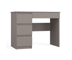 CDF Escritorio 4 Cajones Mesa de Ordenador Oficina Casa Despacho Decoración Diseño Versátil Estudio para Computadora Laptop Portátil Gaming Documentos para Trabajo Juvenil Adulto - Gris Arcilla