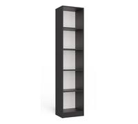 CDF Estantería abierta para archivadores, juguetes, oficina, sala de estar, 5 estantes para guardar documentos y decoración, mueble laminado de 40 cm, construcción robusta, color antracita