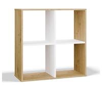 CDF Estantería con 4 compartimentos abiertos - Estantería de almacenamiento para sala de estar, dormitorio, pasillo, habitación de los niños, para decoración, juguetes, documentos, diseño moderno