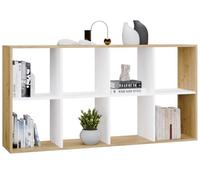 CDF Estantería con 8 compartimentos abiertos - Estantería de almacenamiento para salón, dormitorio, pasillo, habitación de los niños, para decoración, juguetes, documentos, diseño moderno, roble