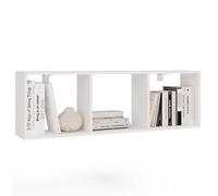 CDF Estantería Mural COBI 1X3 Blanco Mate 110,5x35 cm Tres Estantes Abiertos Montaje Horizontal Vertical Moderno Minimalista Salón Dormitorio Despacho Diseño Polonia Robusto Fácil Elegante Funcional