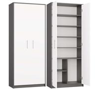 CDF Librería cerrada Oliv 2D | Color: antracita / blanco | Para salón, oficina, despacho | moderna | estantería para libros y juguetes | ideal para habitaciones infantiles, adolescentes, adolescentes